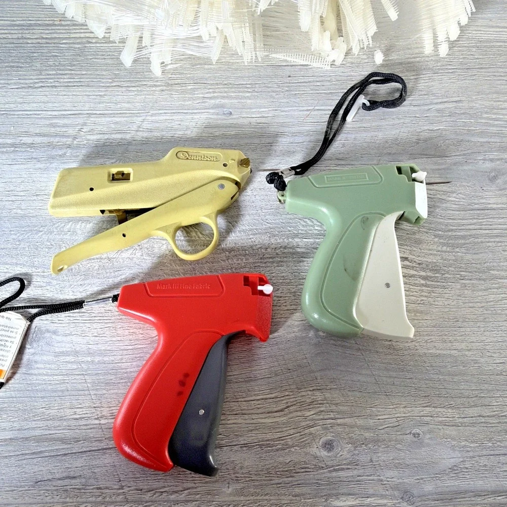Lot Of 3 Retail Tagging Guns With Needles & Barb Fasteners